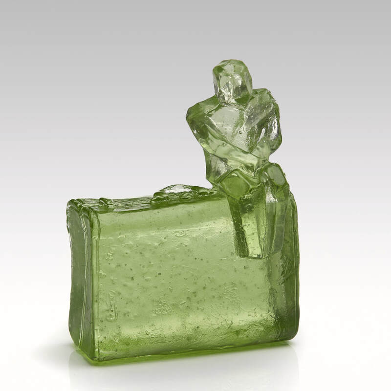 Di Tocker, "​​Traveller (Lime)", Lead Crystal Glass, H 122 x W 90 x D 55mm, 2023
