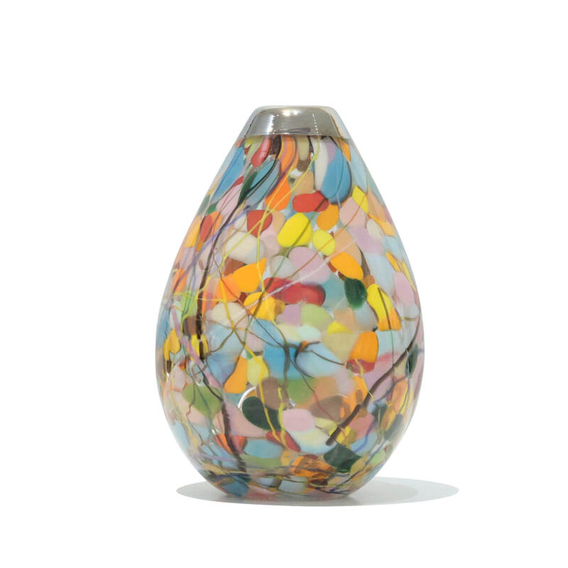 Keith Grinter "Mini Poppy Vase - Spring", Hand Blown Glass, 125mm Tall, 2024